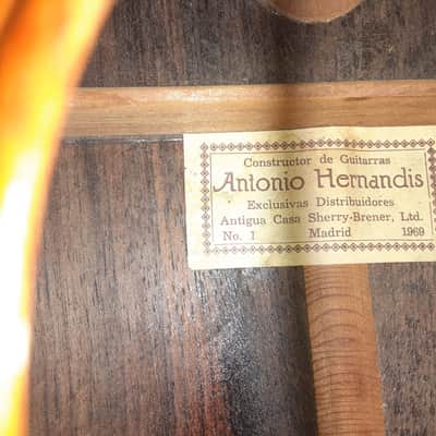 Antonio Hernandis No. 1 Spanish Style Classical Sherry-Brenner Ltd MIJ 1969 Guitars For Vets image 7