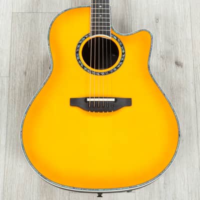 Mint Ovation Pro Series 2762BL-HB-G Deep Contour Acoustic-Electric Guitar, Solid AAA Spruce, Honey Burst image 2