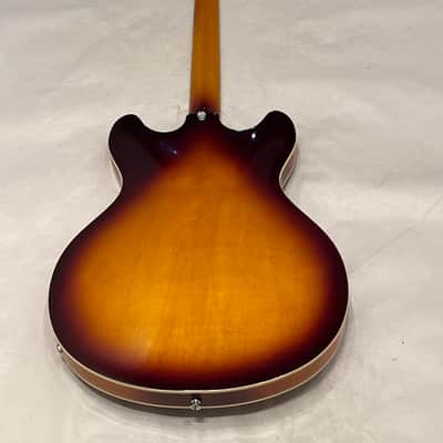 Washburn HB30TS Semi Hollow Body electric guitar made in Korea w case 2003 - Tobacco Sunburst image 3