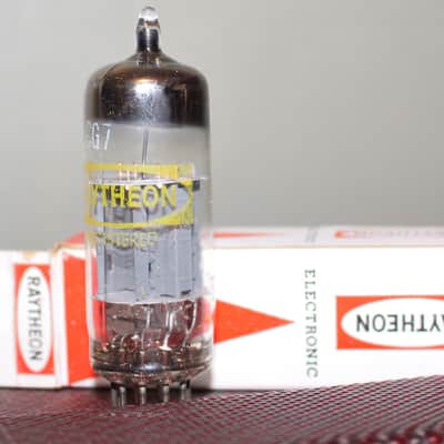 NEC 6CG7 JAPAN 6FQ7  GRAY PLATE COPPER GRID POST HALO GETTER NOS+ NIB MINTY VINTAGE 1970'S FOR RAYTHEON image 1