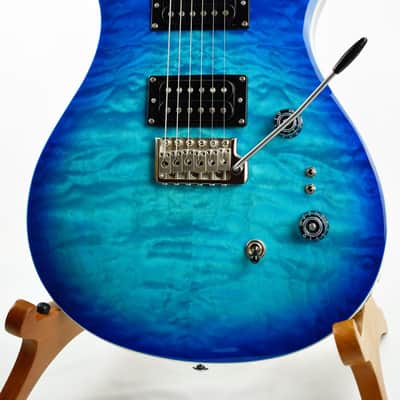 PRS SE Custom 24-08 Quilt TCI S Humbuckers Ebony Fretboard 8 Pickup Configurations with Gig Bag image 5