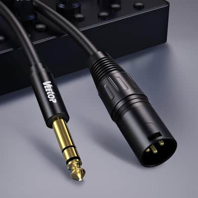 1/4 Inch Trs To Xlr Male Cable, Balanced 6.35Mm Quarter Inch Trs Plug To 3-Pin Xlr Male, Quarter Inch Trs Male To Xlr Male Microphone Cable, 6.6 Feet image 6