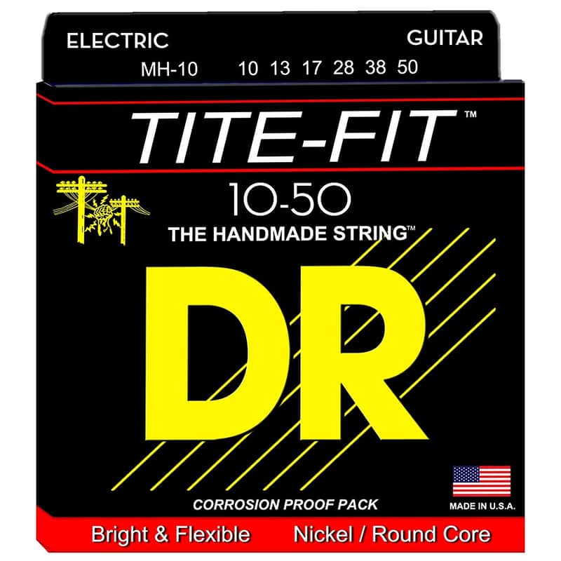 DR Handmade Strings MH-10 Tite-fit Electric Guitar Strings Medium - Heavy (10-50) image 1