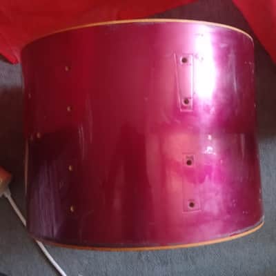 Vintage 1970s/1980s Sonor Phonic 14x10" Tom Shell - 9-Ply German Beech - Red ? image 2