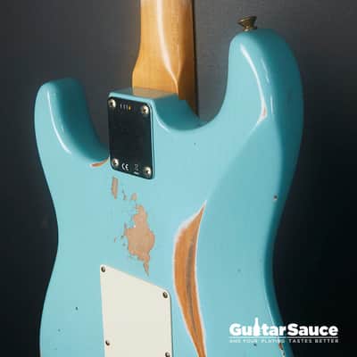 Fender Custom Shop Stratocaster Limited 64 L-Series Heavy Relic Aged Daphne Blue 2024 (Cod.1750NG) image 15