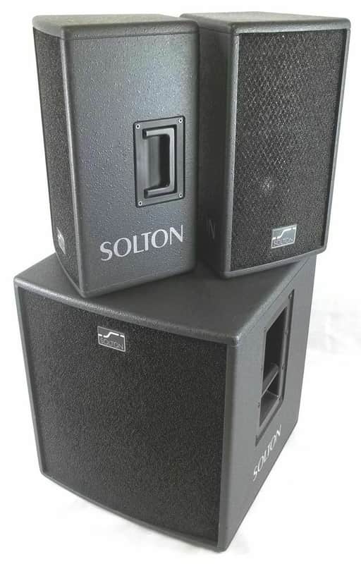 SOLTON Mini SAT PA-ANLAGE,800 W,2x SP8/2 BOXEN,1x SUBWOOFER SP 115 D,inkl. Kabel image 1