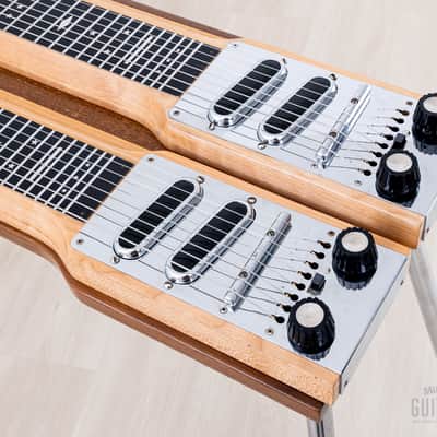 1958 Magnatone The Lyric G-85-DW Double Neck Console Lap Steel, Collector-Grade w/ Case, Receipt, Hangtag image 7