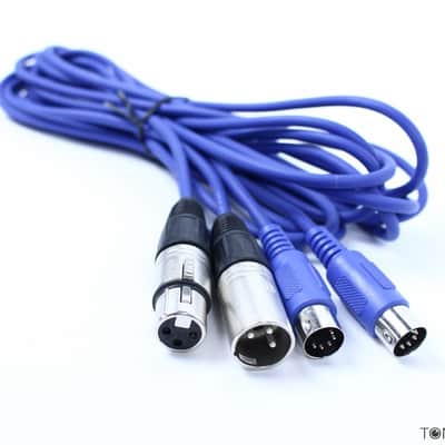 Octave Plateau Voyetra Eight Custom MIDI XLR din Cables VINTAGE SYNTH DEALER 8 image 1