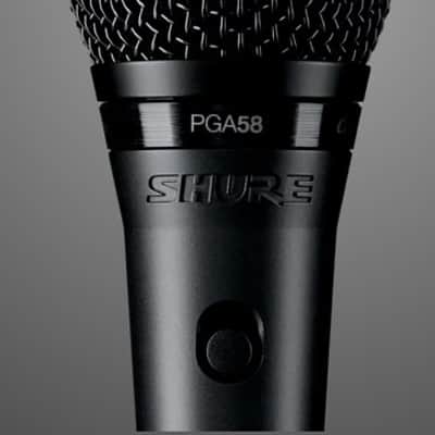 Shure PGA58-QTR Vocal Mic with 1/4" Cable - Black image 1