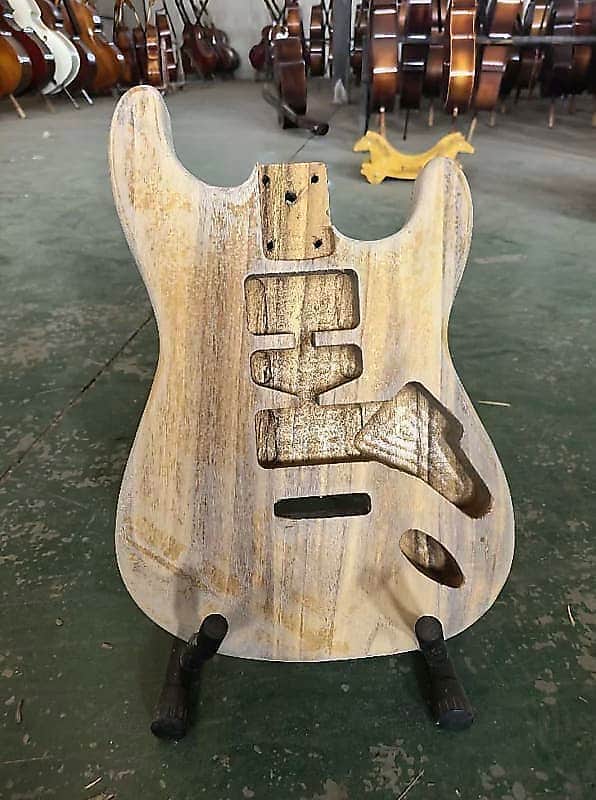 HSH Poplar Wood Guitar Strat Style Body DIY Project image 1