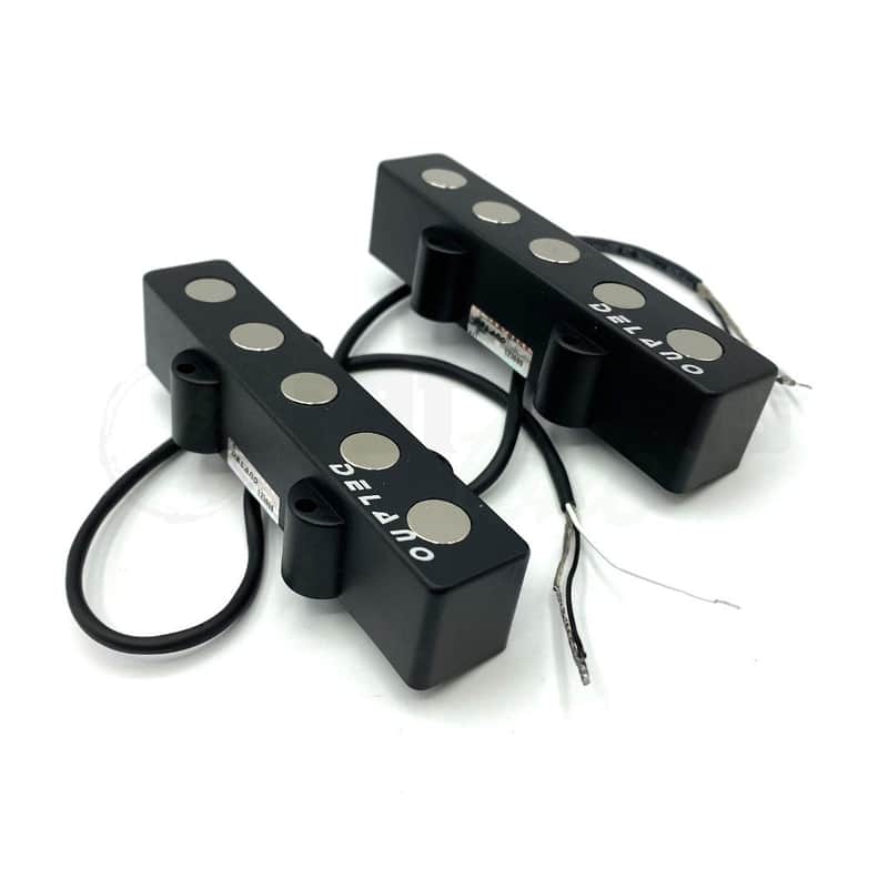 Delano JMVC5 FE/M2 Long/Short 5 String Hum Cancelling J Bass® Pickup Set (3.74" Bridge & 3.62" Neck) image 1