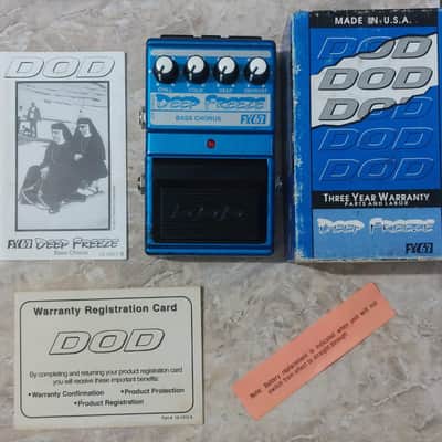 DOD FX-63 DEEP FREEZE [NOS New Old Stock 1st edition] Bass Stereo Analog Chorus 1996 [NOS - New Old Stock] - Airbrush Metallic Blue image 2