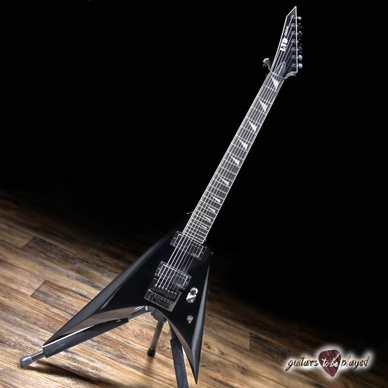 ESP LTD Arrow-1007B Evertune Baritone 7-String Fishman Fluence Guitar – Black image 1