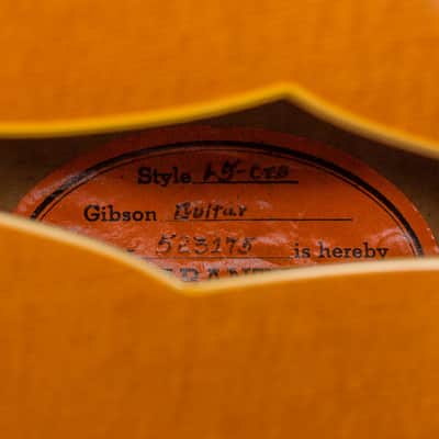 Gibson  L-5CESN Arch Top Hollow Body Electric Guitar (1968), ser. #523175, original black hard shell case. image 13