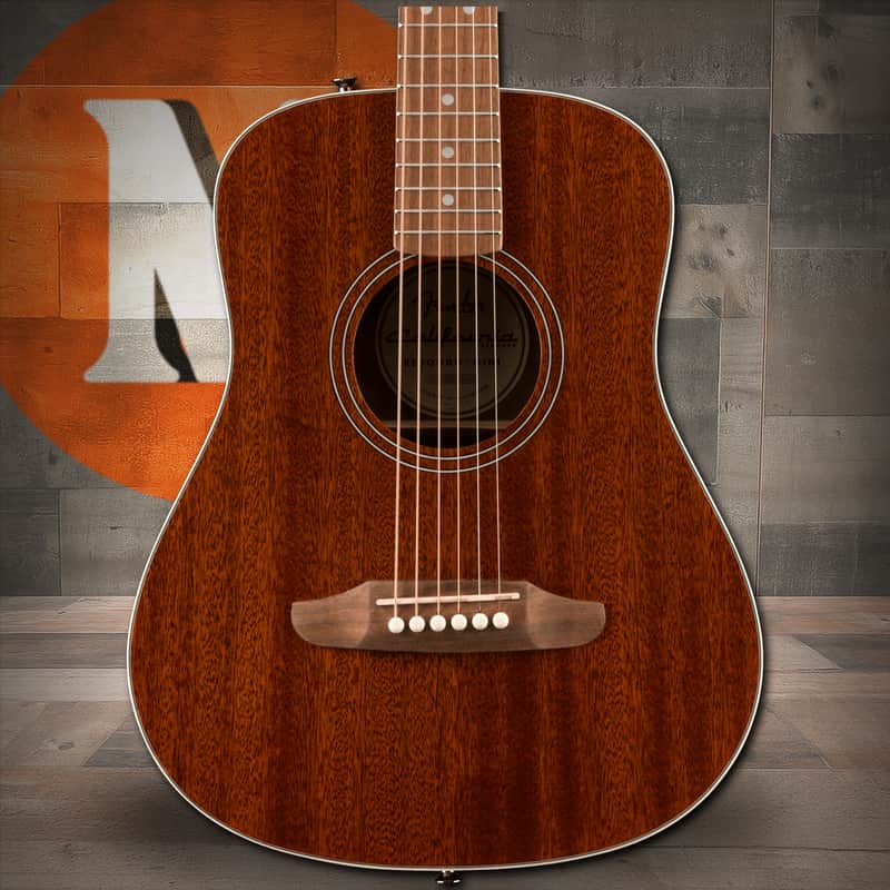 Fender California Standard Redondo Mini with Bag, Sapele Top - Natural Sapele image 1