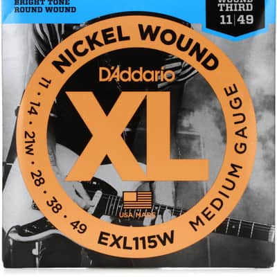 D'Addario EXL115 XL Nickel Wound Electric Guitar Strings - .011-.049 Medium Wound 3rd image 1