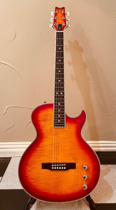 Washburn SBF-80 CS Semi-Hollow Acoustic-Electric Concert Guitar