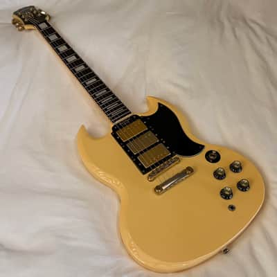 2010 Gibson Epiphone (G-400) SG Les Paul Custom Three Pickup - Made in Korea (MIK) - Antique Ivory - Free Pro Setup image 14