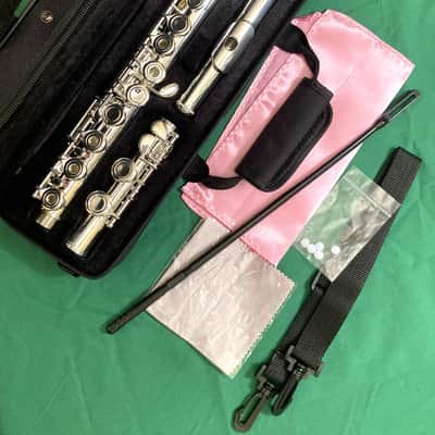 Silver Plated Student Model Flute-Open Hole, C Foot Split E-with Accessories! image 1