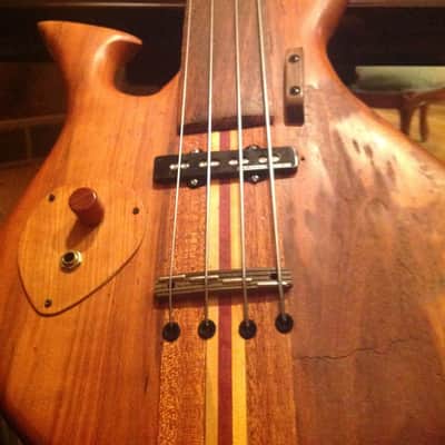 Wishbass Fretless Handmade 2010 Natural Cherry Left Handed image 13