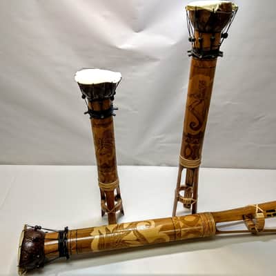 Boo Bam Boobam Bamboo Set of 3 South America Primitive Octobans image 1
