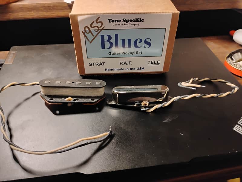 1955 Tone Specific 'Vintage Spec' Telecaster "Blues" hand wound pickup set. Mint set boutique tele pickups -  on sale, trades welcome! Luthier parts for project 1950s '55 image 1