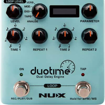 NUX Duotime Stereo Delay Pedal with Independent Time,Analog Delay,Tape Echo,Digital Delay,Modulation Delay and Verb Delay image 6