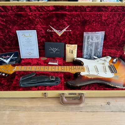 Fender Custom Shop Dale Wilson Masterbuilt 58 Strat Heavy Relic Choc Sunburst image 4
