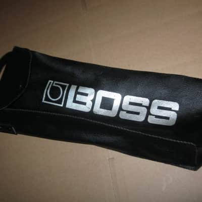 lightly used genuine BOSS vinyl pouch for FV300H, FV300L, and similar size size Boss pedals (NO pedal included) 1990s - Black Vinyl Exterior / Black Thin Canvas Interior image 1