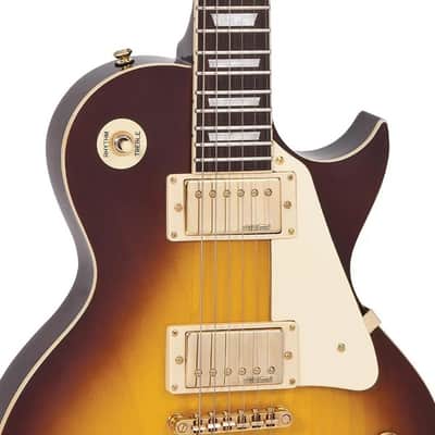 Vintage V100 ReIssued Electric Guitar V100TSB - Tobacco Sunburst image 3