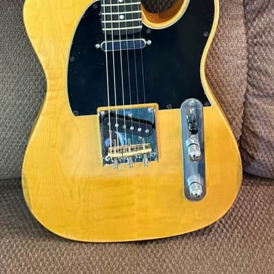 Custom Black Guard Telecaster flamed Maple Top & Ash Body. Black Maple neck image 2