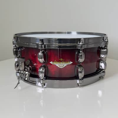 5.5x14” Tama Starclassic All Bubinga Shell Snare Drum, Lacquer Burst image 1
