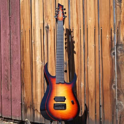 Schecter USA CUSTOM SHOP Sunset Extreme-7 3-Tone Sunburst 7-String Electric Guitar w/ Case image 3