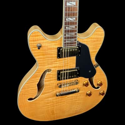 Washburn HB35 Hollowbody Electric Guitar in Natural image 4