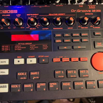 Boss DR-202 Dr. Groove w red lcd upgrade and new battery
