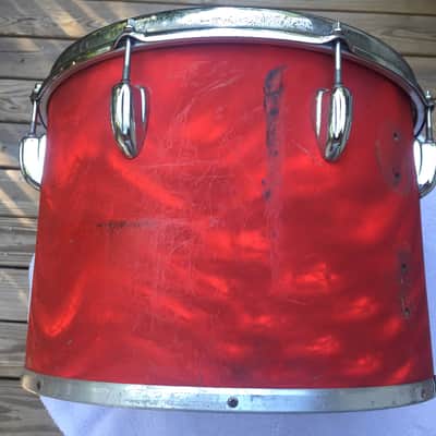 Slingerland Marching Tom 1970's - Red Flame 10 x 14 image 3