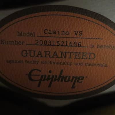 Epiphone Casino VS Hollow Body Electric Guitar in Vintage Sunburst - Mint! image 13