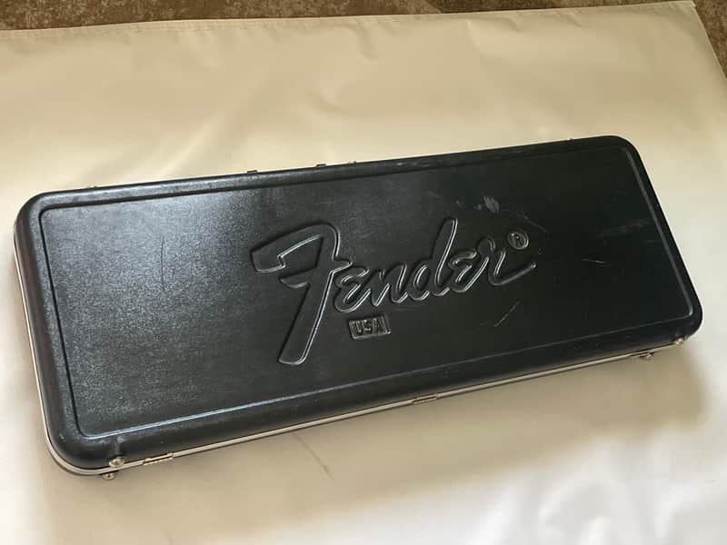 1980's Fender USA Stratocaster Telecaster Black Molded Hardshell Guitar Case & Keys image 1