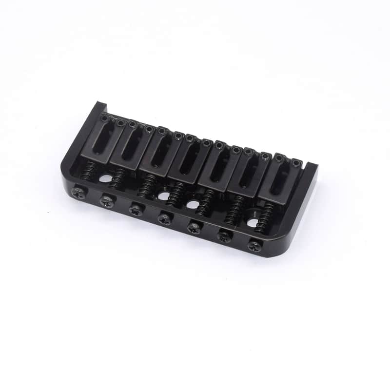 KD By AxLabs 7-String Hardtail Bridge - String-Through-Body, 4-Screw Mount, 10.5 mm Spacing- Black image 1