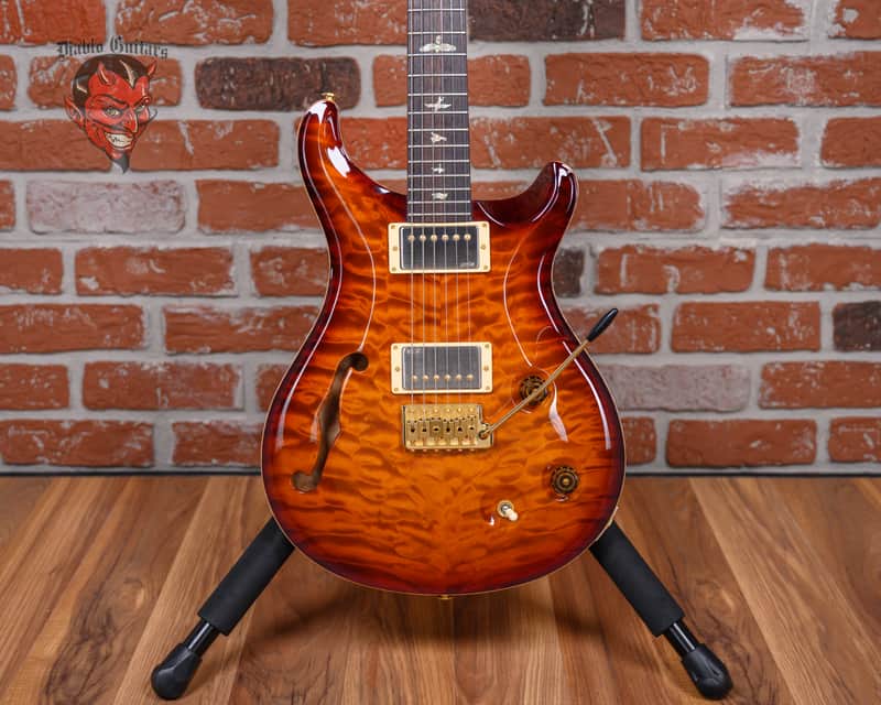PRS Custom 22 Semi-Hollow Quilted Maple 10 Top Smoked Amber 2010 w/OHSC image 1