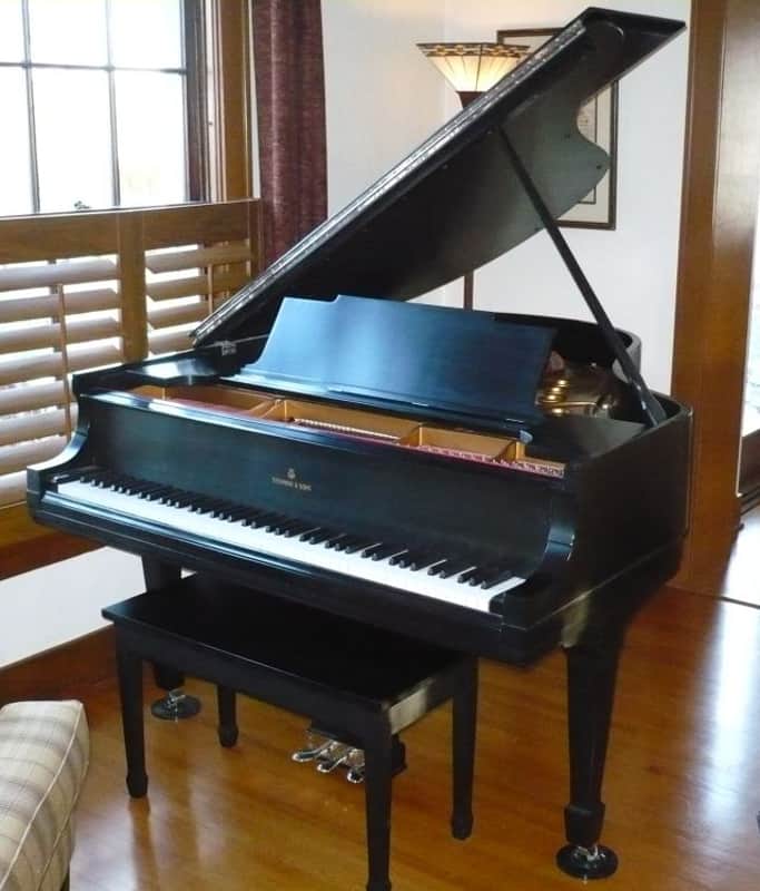 1917 Steinway Baby Grand Model M Satin Black image 1