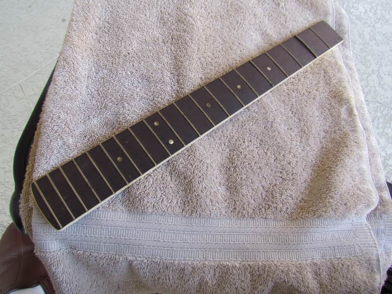 Vintage Rosewood Fingerboard Bound Solid Rosewood Fingerboard With Dot Inlay 25" Scale 1 11/16" Nut image 1