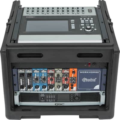 SKB 1SKB-R106W 10x6U Compact Rolling Rig Molded Audio Rack Case image 6