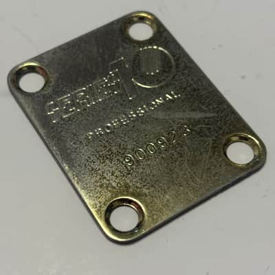 Series 10 Les Paul copy Sunburst Flame maple top Aged gold neck plate w screws Vintage 90s image 2