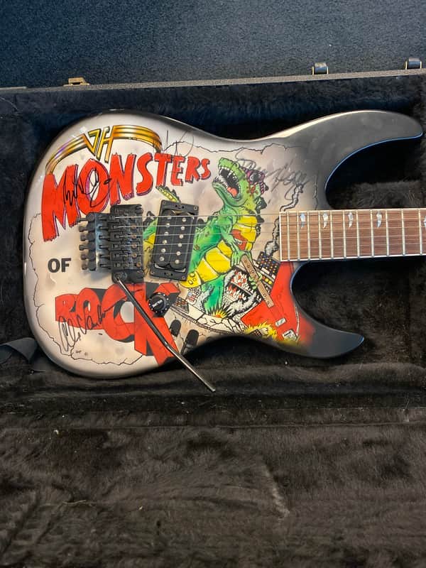 Autographed Van Halen Monsters of Rock Guitar image 1