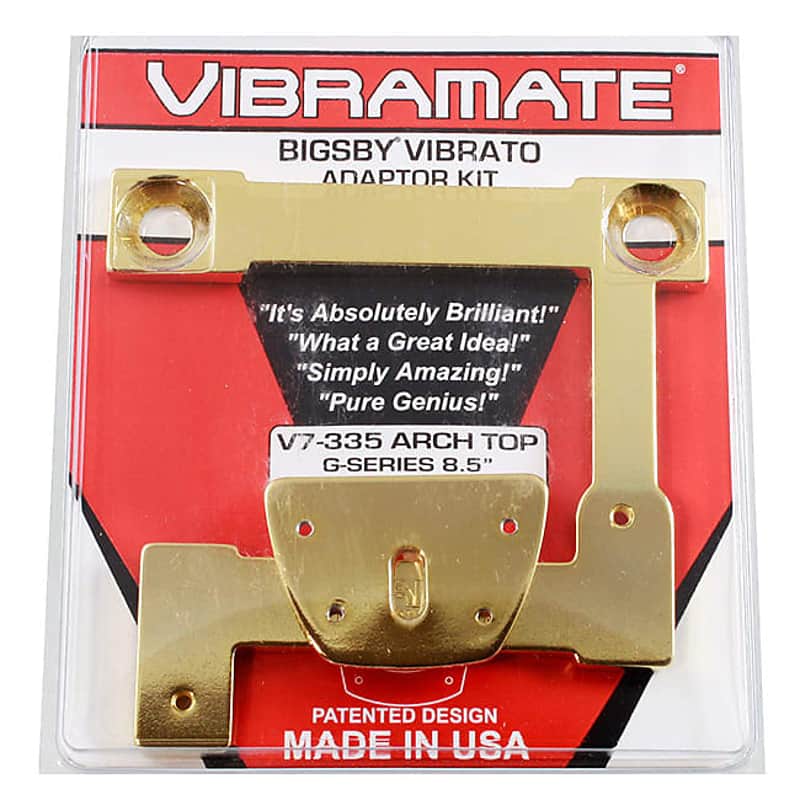 Vibramate V7 Gibson ES-335 Archtop Adapter Kit For Bigsby B7 G Series 24K Gold image 1