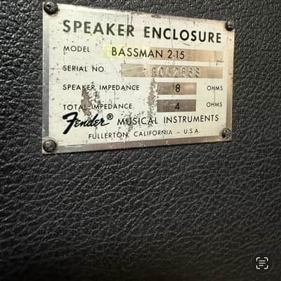 Fender Bassman 2x15 Bass Cabinet image 2