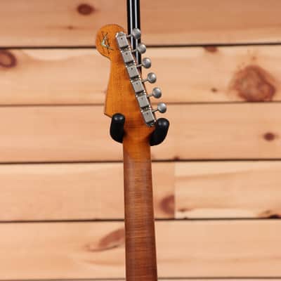 Fender Custom Shop Limited Roasted 1961 Stratocaster Super Heavy Relic - Aged Sherwood Green Metallic over 3 Color Sunburst-CZ563982 image 10