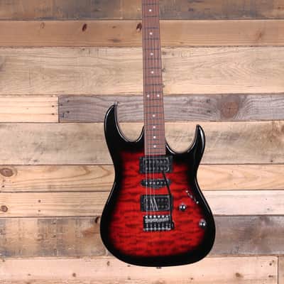 Ibanez GRX70QA Electric Guitar Transparent Red Burst image 4
