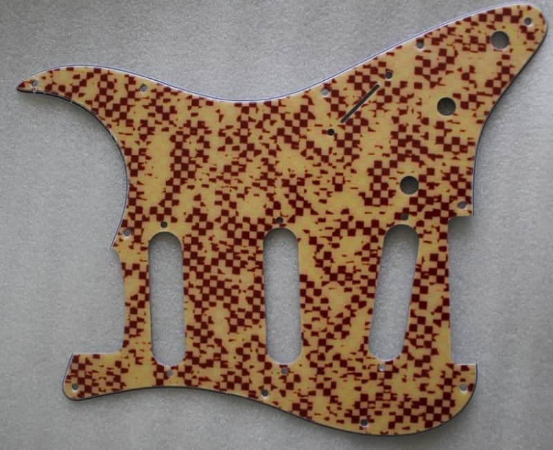"Grid" design Strat Pickguard,fits American Standard,#R035 image 1